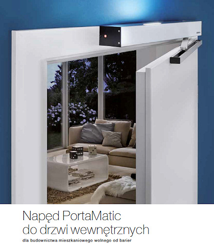 Napęd PortaMatic do drzwi wewnętrznych